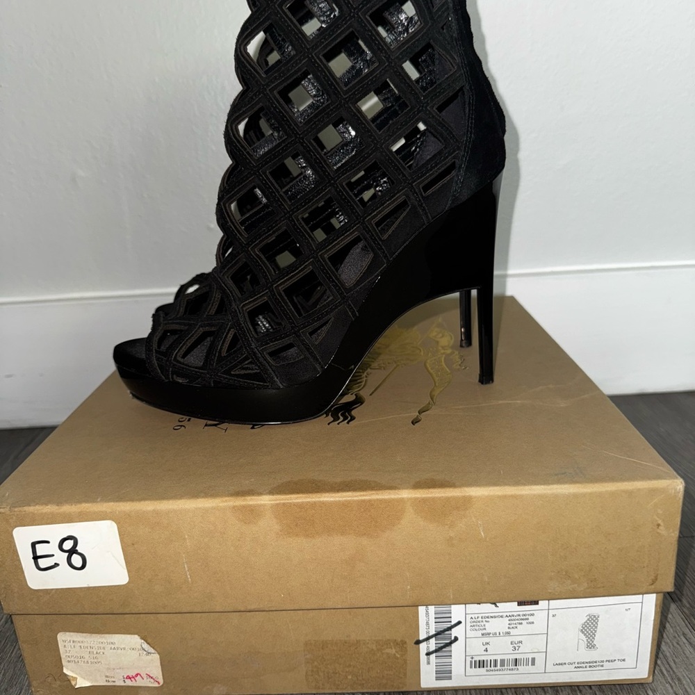 Burberry Black Cutout Heeled Sandals